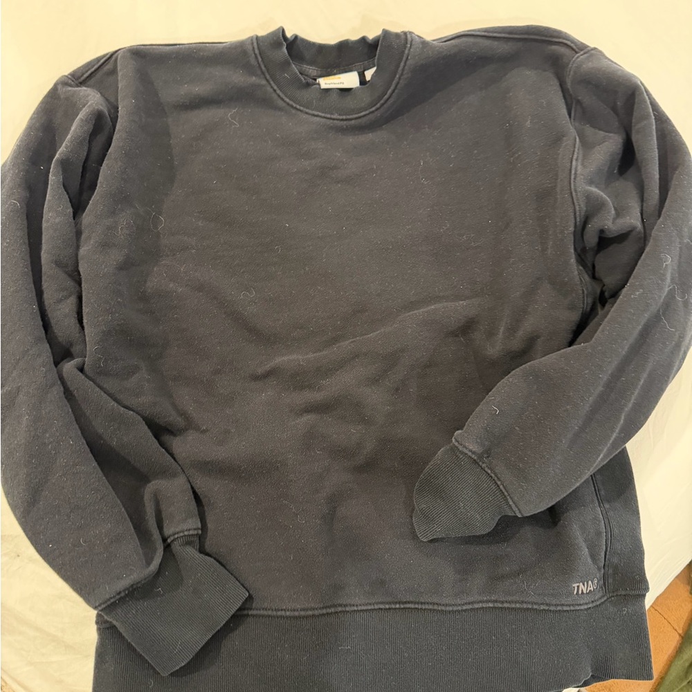 TNA Oversize Black Crewneck Sweatshirt
